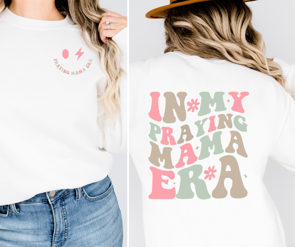 In My Praying Mama Era Crewneck Sweatshirt